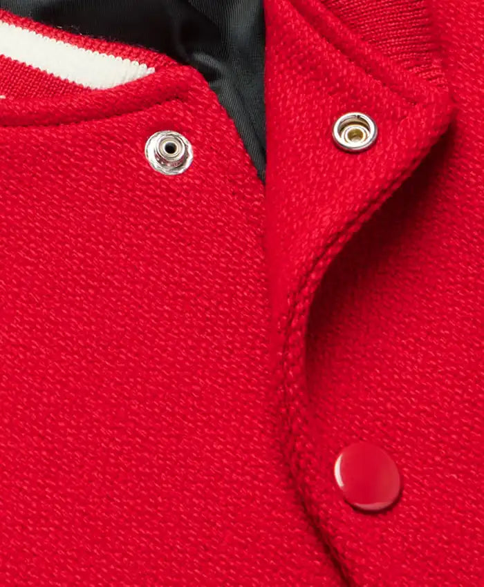 Men’s Red Lettermen Wool Varsity Jacket