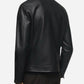 Men’s Stylish Black Leather Zip-Up Jacket - Bold and Elegant