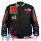 Miami Heat Mashup Logo Black Varsity Jacket