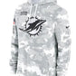 2024 Miami Dolphins Arctic Camo Salute to Service Hoodie Recreated Edition