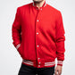 Mondor Red Wool Varsity Jacket