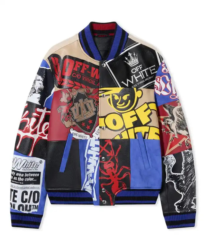 Off White Multipatch Varsity Jacket