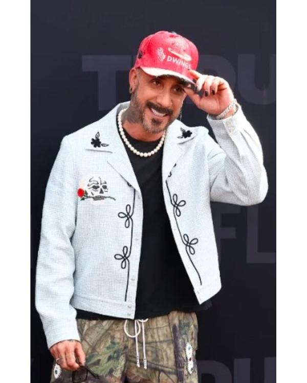 Tudum 2025 AJ McLean Skull Print Blue Jacket – Rock‑Infused Statement Outerwear
