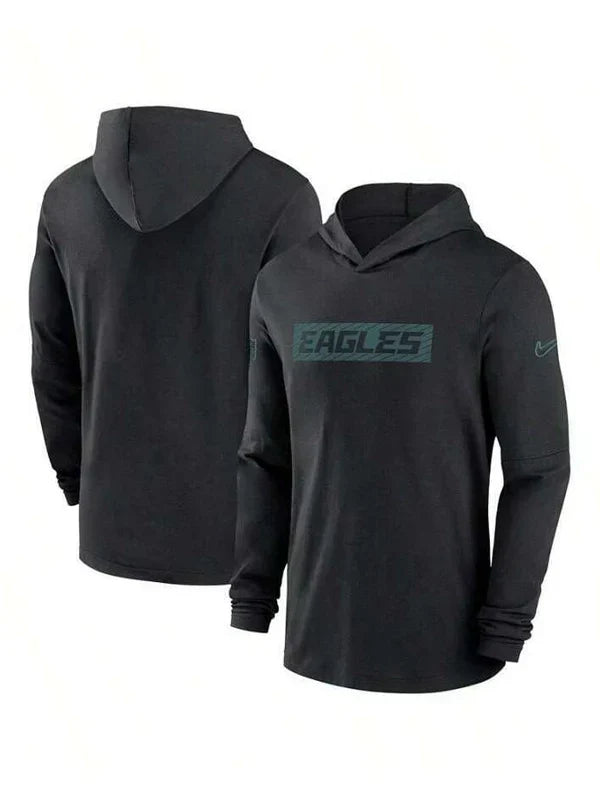 Philadelphia Eagles Sideline Hoodie Long Sleeve T-Shirt (Recreated Edition)