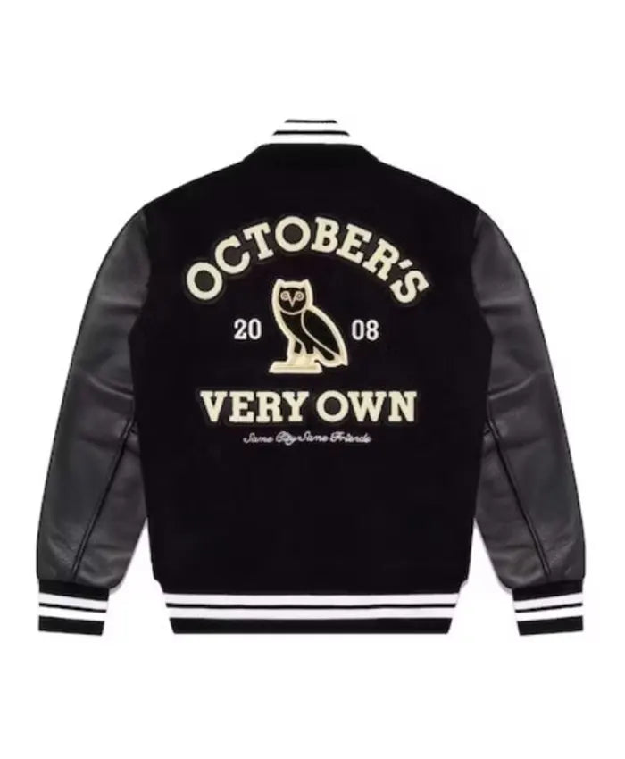 OVO Collegiate Black Varsity Jacket