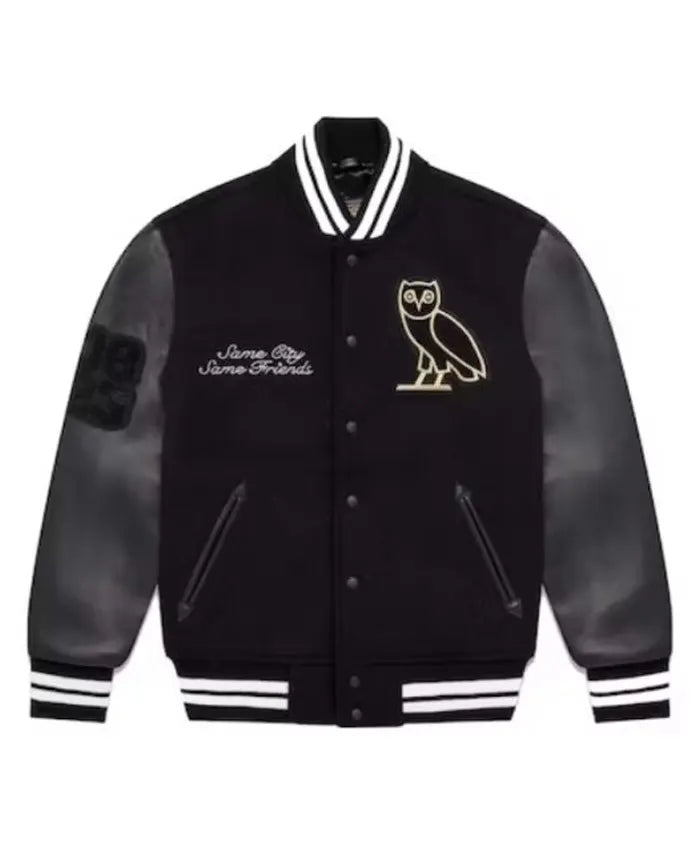 OVO Collegiate Black Varsity Jacket