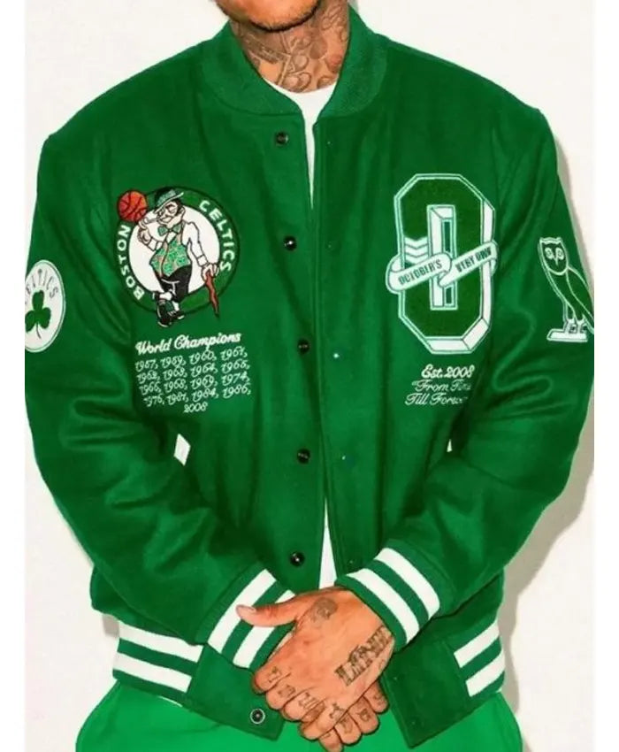 OVO x NBA Celtics Varsity Jacket