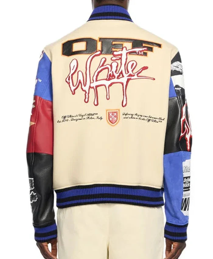 Off White Multipatch Varsity Jacket