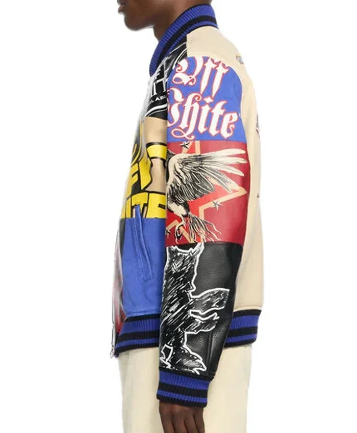 Off White Multipatch Varsity Jacket