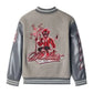 Off White X Ac Milan Grey Varsity Jacket