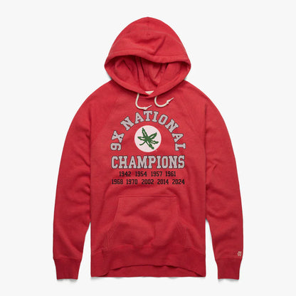 Ohio State 9X National Champions Hoodie Recreated Edition