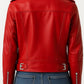 Olivia Leather Red Jacket – Women’s Red Leather Jacket