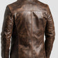 scar Leather Brown Jacket – Men’s Leather Jacket (Brown)