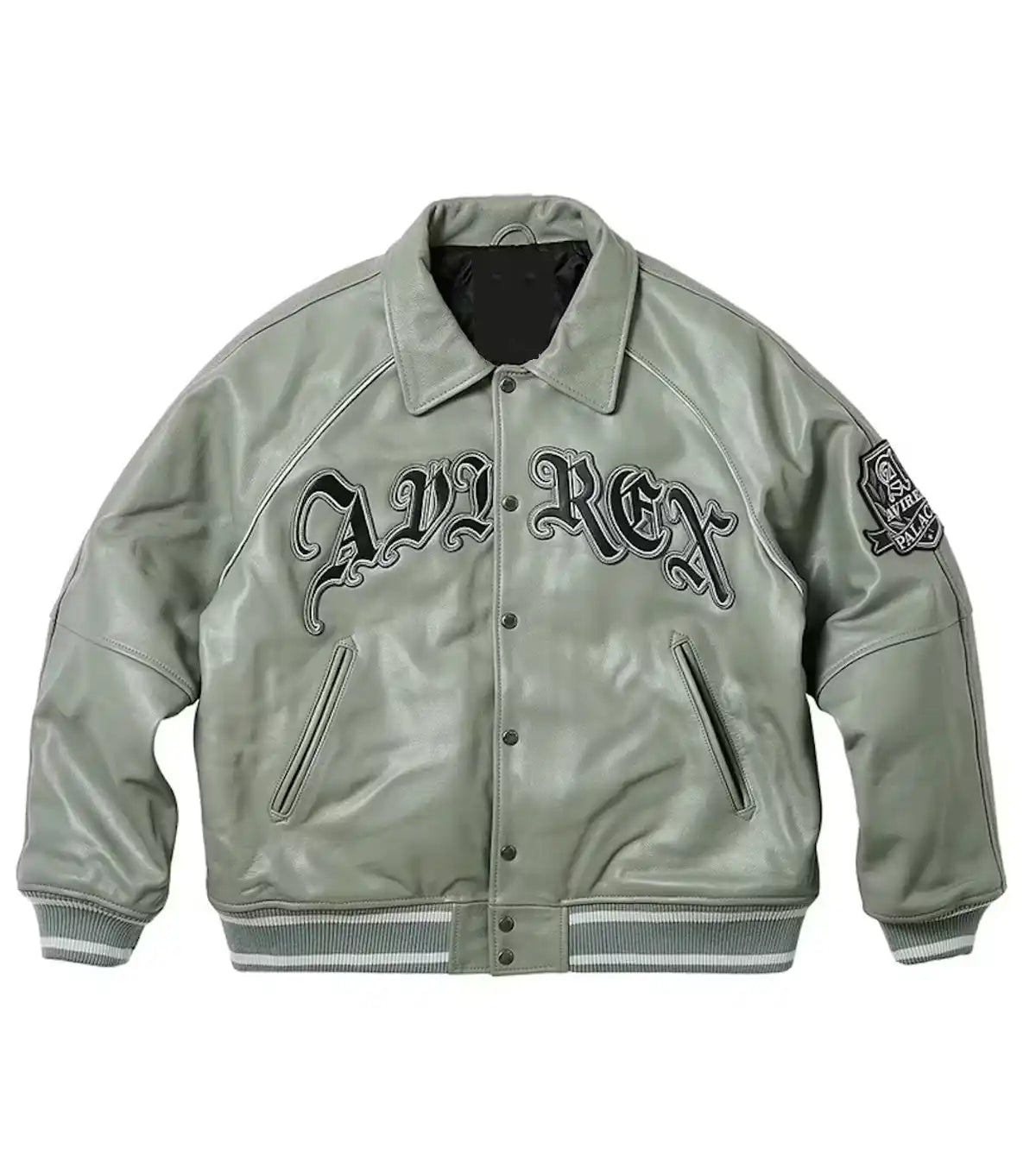 Palace x Avirex Grey Varsity Jacket
