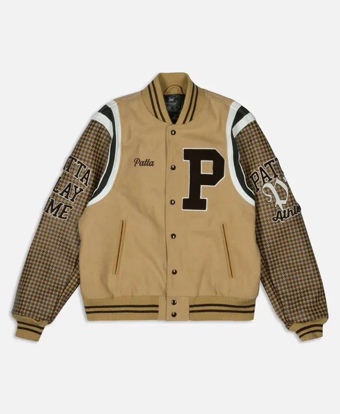 Patta Athletic Houndstooth Varsity Jacket