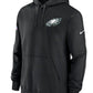 Philadelphia Eagles Black Sideline Club Pullover Hoodie (Recreated Edition)