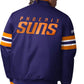 Phoenix Suns Scout Purple Satin Varsity Jacket