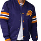 Phoenix Suns Scout Purple Satin Varsity Jacket