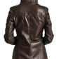 Poppy Leather Brown Jacket - Women Leather Jacket Brown