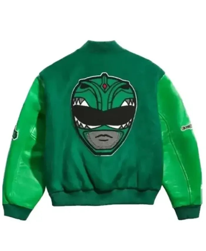 Power Rangers Green Varsity Jacket