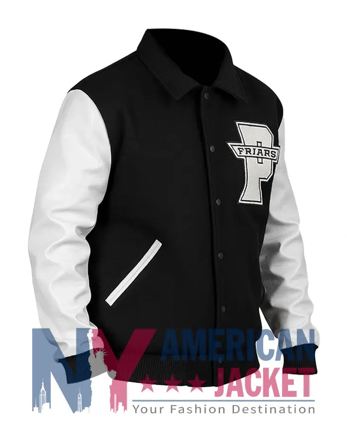 Providence College Friars 90s Black And White Varsity Jacket