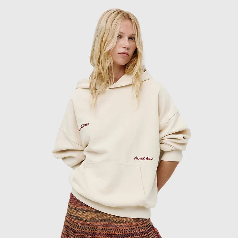 Pull &amp; Bear Beige Fleece Hoodie (Recreated Edition)
