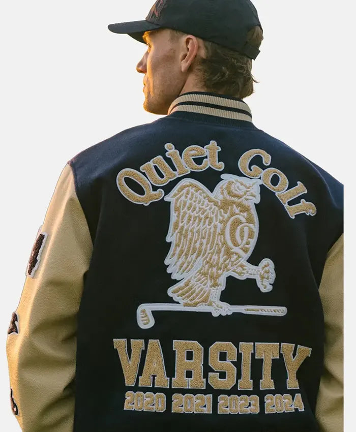 Mens Quiet Golf Varsity Jacket