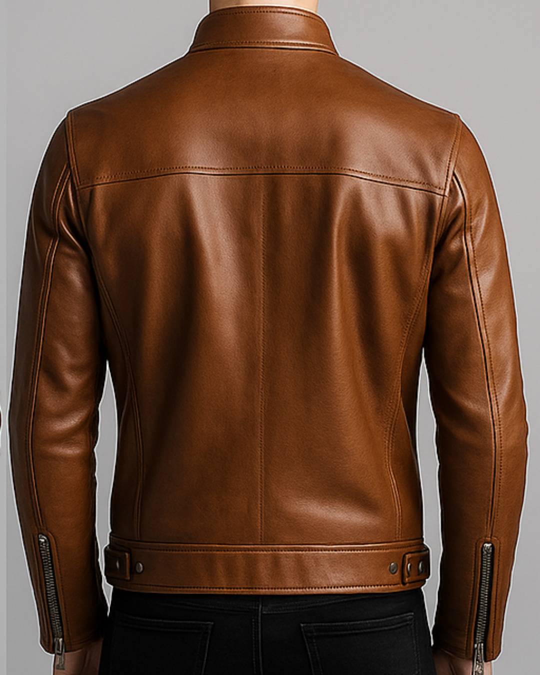 Riley Leather Brown Jacket – Men’s Premium Brown Leather Jacket