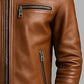 Riley Leather Brown Jacket – Men’s Premium Brown Leather Jacket