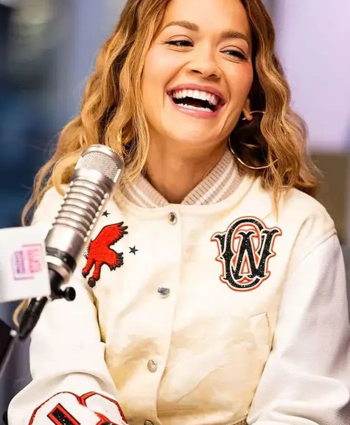 Rita Ora Elvis Duran Show Varsity Jacket