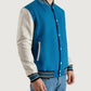 Roderick Sky Blue and White Varsity Letterman Jacket
