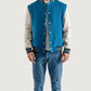 Roderick Sky Blue and White Varsity Letterman Jacket