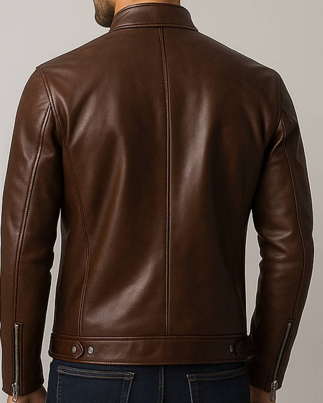 Ronnie Leather Brown Jacket – Men Leather Jacket Brown