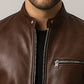 Ronnie Leather Brown Jacket – Men Leather Jacket Brown