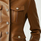 Rosie Leather Brown Jacket - Women Leather Jacket Brown