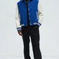 Royal Blue White Varsity Jacket For Mens