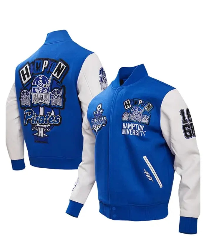 Hampton Pirates Homecoming Blue Varsity Jacket