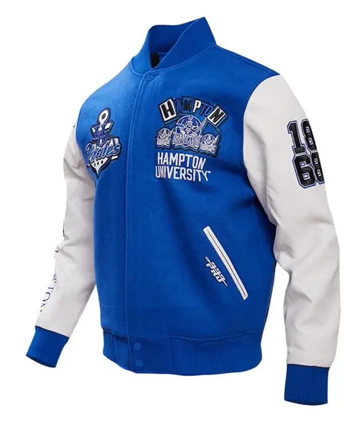 Hampton Pirates Homecoming Blue Varsity Jacket