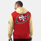 San Francisco 49ers Starter Scarlet Extreme Hoodie – Red &amp; Beige Pullover (Recreated Edition)