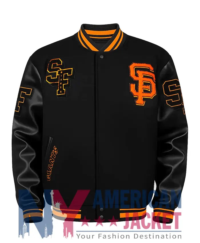 San Francisco Giants Black Letterman Jacket