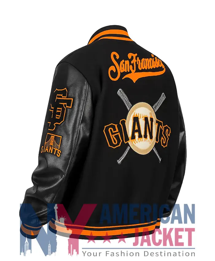 San Francisco Giants Black Letterman Jacket