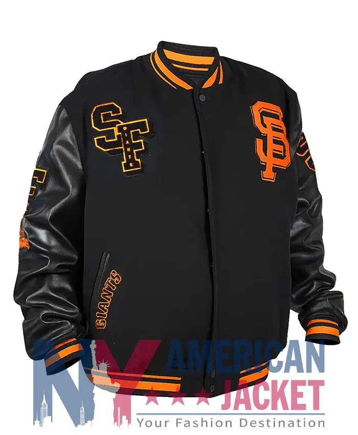 San Francisco Giants Black Letterman Jacket