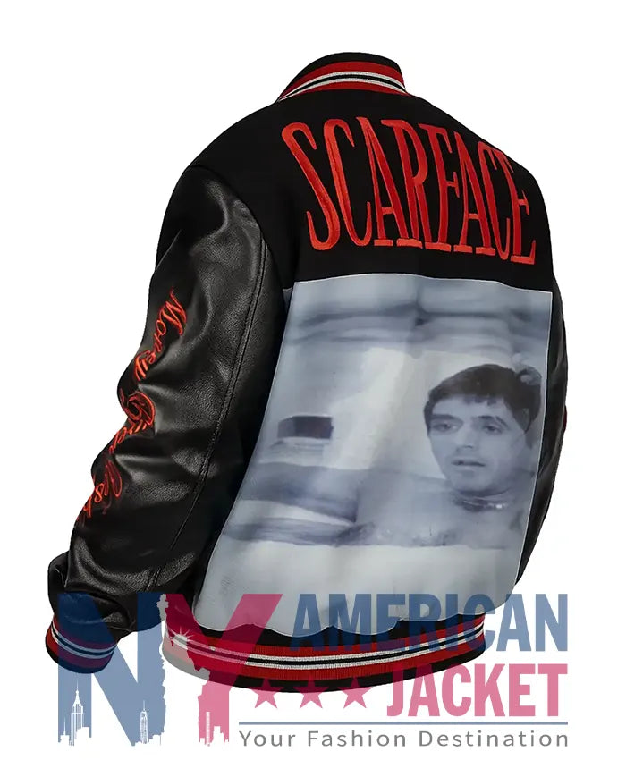 Scarface The World Is Yours Black Varsity Jacket