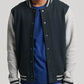Sean Men Black and Grey Baseball Jacket