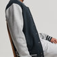 Sean Men Black and Grey Baseball Jacket