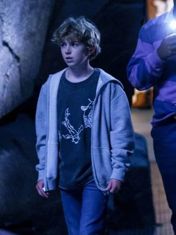 Secret Headquarters Walker Scobell Grey Hoodie (Recreated Edition)