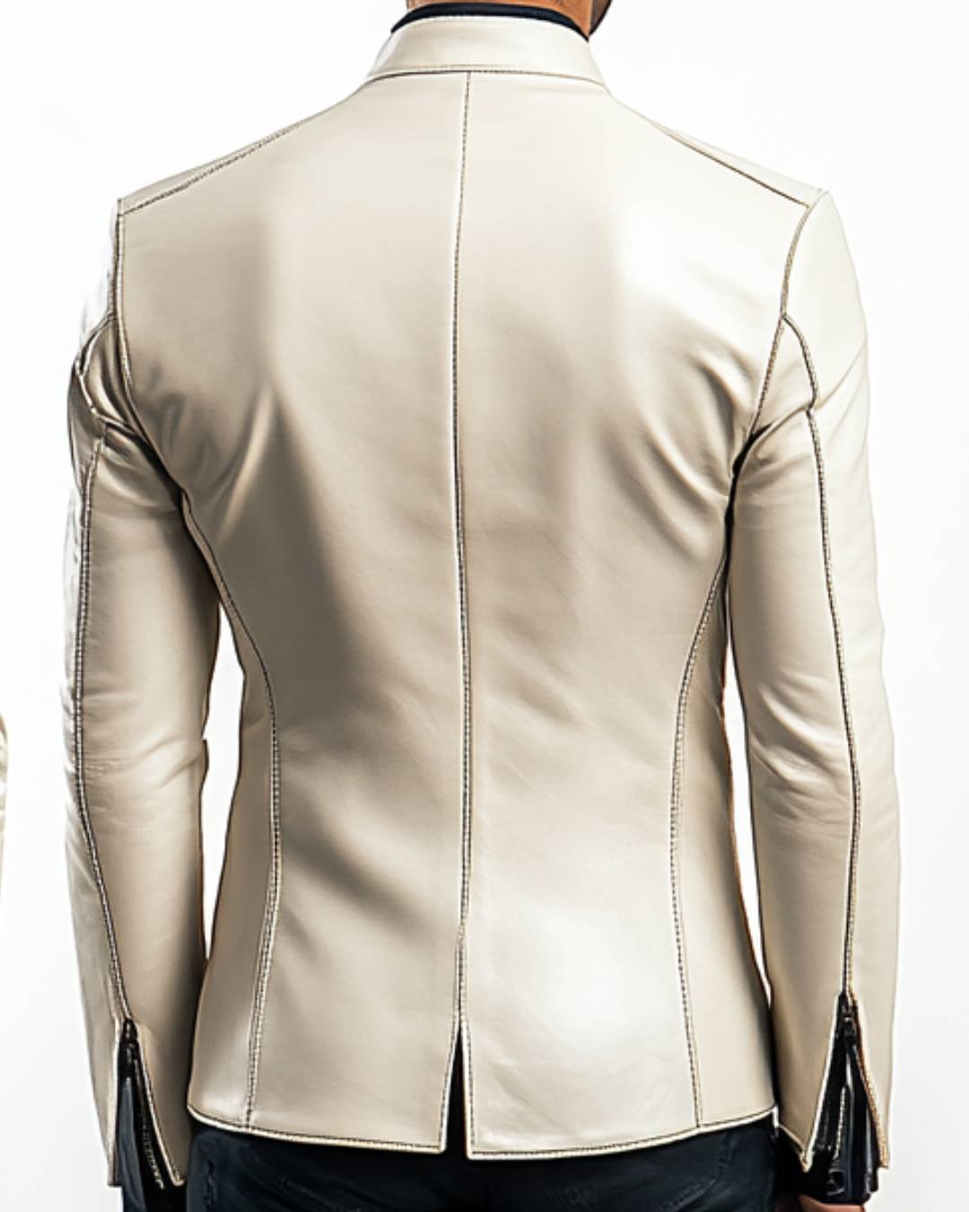 Sonny White Leather Jacket – Men’s Premium White Leather Jacket
