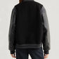 Sportswear Womens Black Leather Sleeves Bomber Jacket
