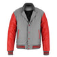 Stylish Red And Grey Lettermen Varsity Jacket