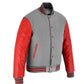 Stylish Red And Grey Lettermen Varsity Jacket